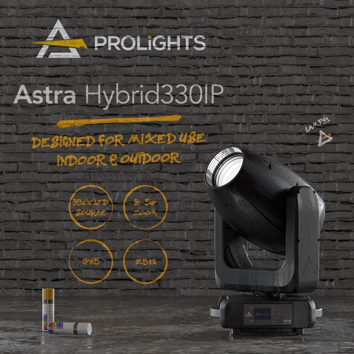Astra Hybrid330IP: Industry's first IP LED moving Hybrid